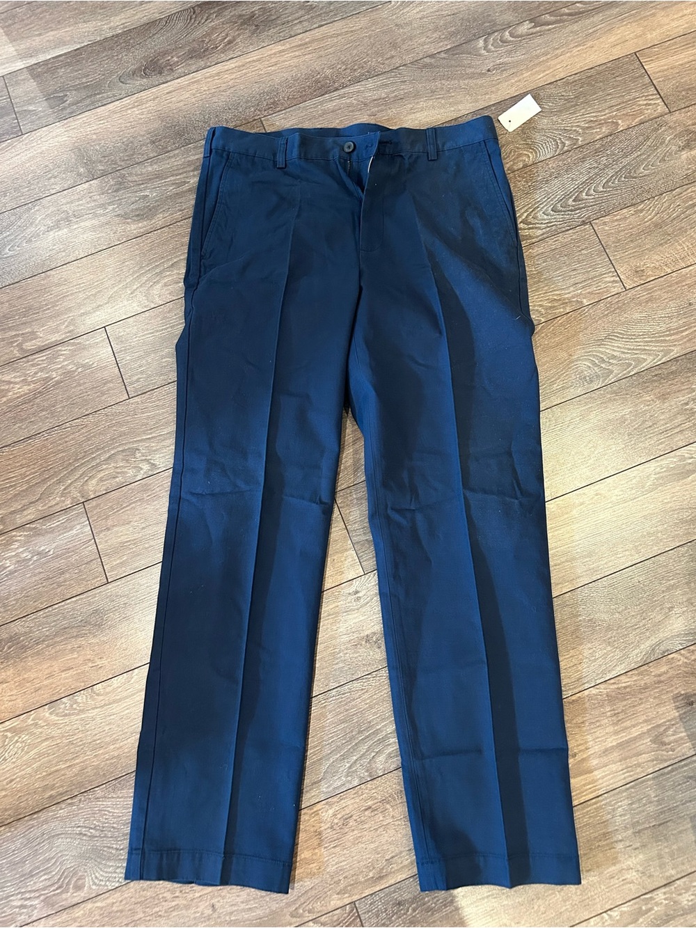 Brooks Brothers Navy Flat-Front Dress Pants